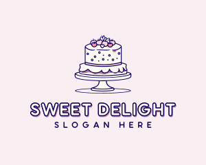 Wedding Cake Dessert logo design