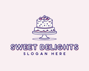 Wedding Cake Dessert logo design