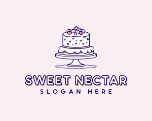 Wedding Cake Dessert logo design