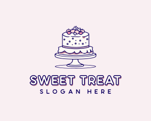 Wedding Cake Dessert logo design