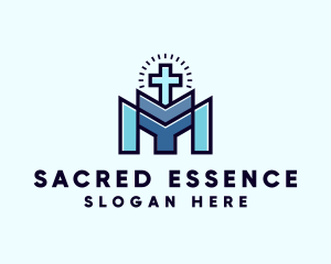 Church Crucifix Shrine logo design