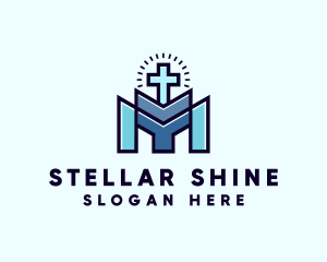 Church Crucifix Shrine logo design