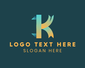App - Media Advertising Letter K Agency logo design