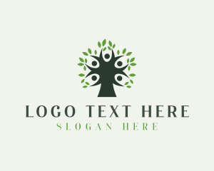 Human - Wellness Spa Tree logo design