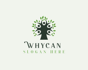Vegan - Wellness Spa Tree logo design