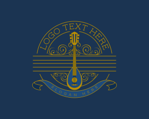 Music - Musical Mandolin Guitar logo design