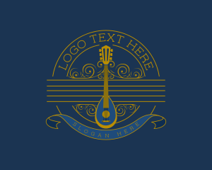 Musical Mandolin Guitar Logo