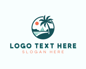 Beach Island Vacation logo design