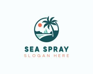 Beach Island Vacation logo design