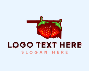 Thimbleberry - Strawberry Fruit Oklahoma logo design