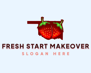 Strawberry Fruit Oklahoma logo design