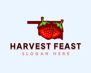 Strawberry Fruit Oklahoma logo design