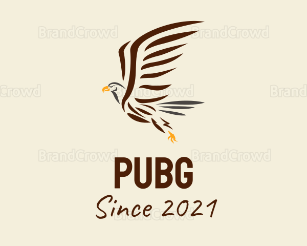 Wild Eagle Bird Logo