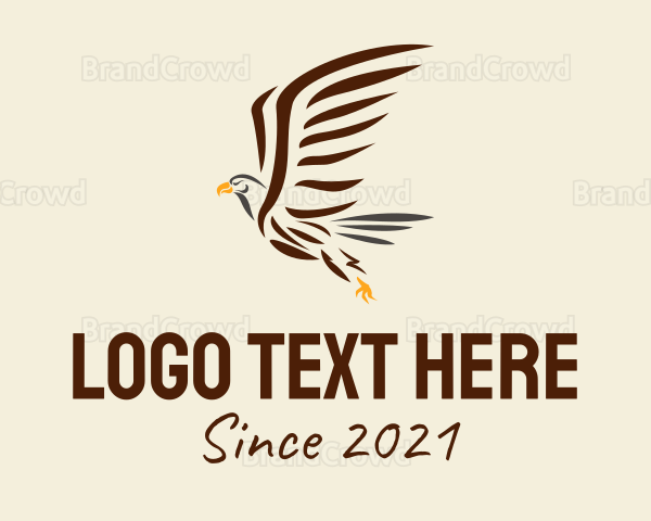 Wild Eagle Bird Logo