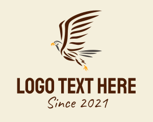 Wildlife Conservation - Wild Eagle Bird logo design