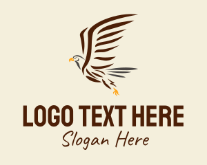 Wild Eagle Bird  Logo