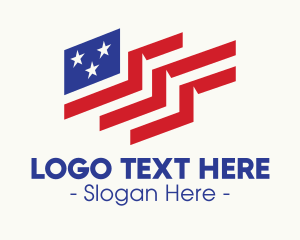 Unique - Creative American Flag logo design
