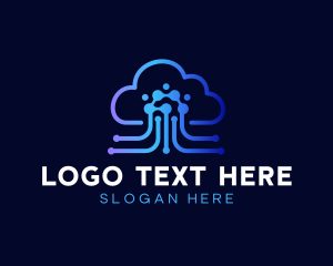 Transfer - Cloud Data Network logo design