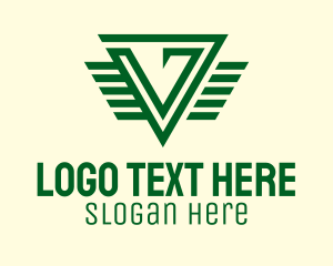 Training - Green Training Letter V logo design