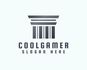 Corinthian - Silver Greek Pillar logo design