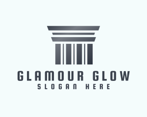 Architecture - Silver Greek Pillar logo design
