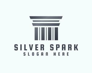 Silver Greek Pillar logo design