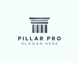 Silver Greek Pillar logo design