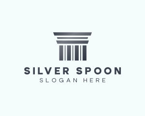 Silver Greek Pillar logo design