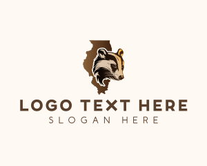 American Badger - Illinois State Badger logo design