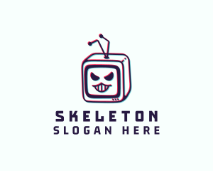 Static Motion - Glitch Ghost Television logo design