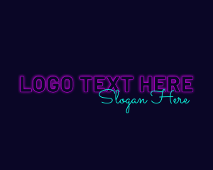 Technlogy - Neon Business Signature logo design