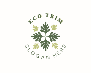 Eco Leaf Flower logo design