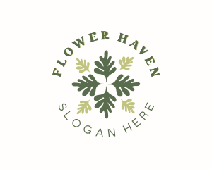 Eco Leaf Flower logo design