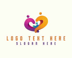 Institution - Family Support Heart logo design