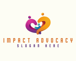 Advocacy - Family Support Heart logo design