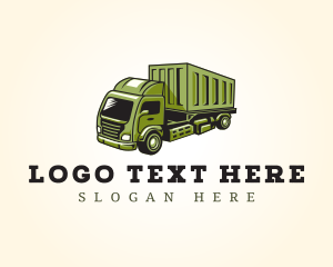 Distribution - Cargo Delivery Truck logo design