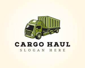 Cargo Import Delivery Truck logo design