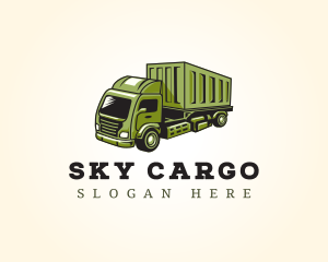 Cargo Import Delivery Truck logo design