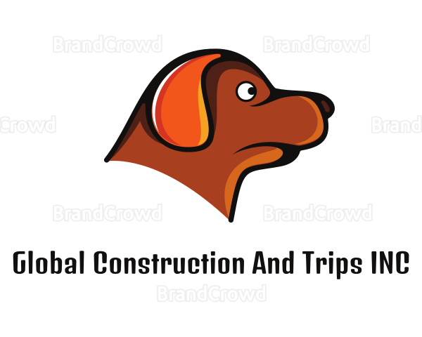 Brown Dachshund Dog Logo