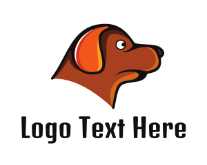 Brown Dachshund Dog logo design