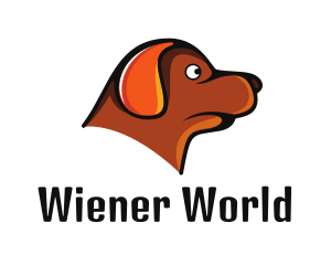 Dachshund - Brown Dachshund Dog logo design