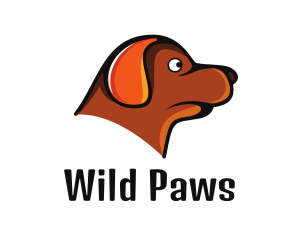 Brown Dachshund Dog logo design