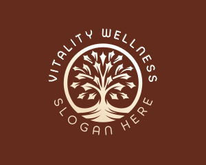 Nature Wellness Tree logo design