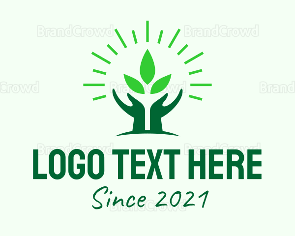 Garden Plant Hands Logo