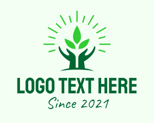 Vegan - Garden Plant Hands logo design