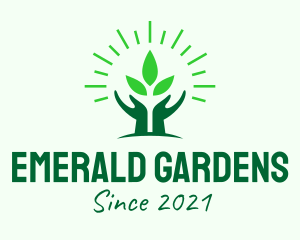 Garden Plant Hands logo design