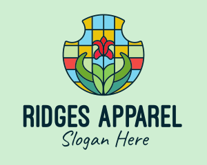 Stained Glass Flower logo design