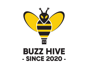 Bee Flash Drive logo design