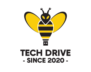 Bee Flash Drive logo design