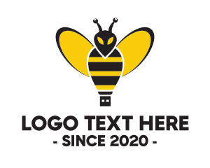 Storage Device - Bee Flash Drive logo design